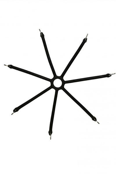 Tractor Rubber Spider Bungee (Black, 6 Arm)