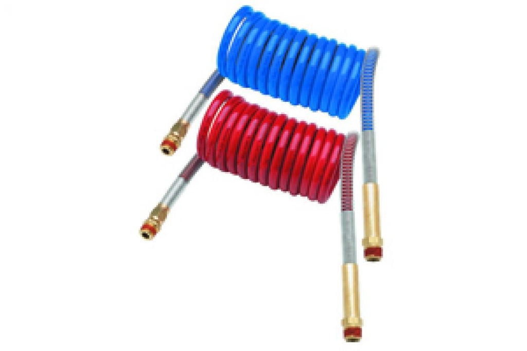 Air Brake Coil - POWER GRIP, 15 Ft., with 40" Lead, Red and Blue (Emergency and Service), Set