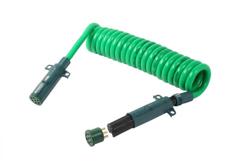 Cable Assembly - ABS PERMACOIL, Coiled, 15 Ft., with 48" Lead, 4/12, 2/10 & 1/8 ga., with WEATHER-TITE PERMAPLUGS