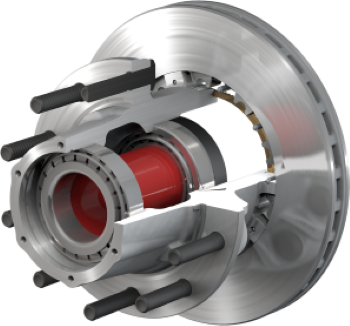 Aluminum PreSet Hub/Rotor TP Trailer Hub