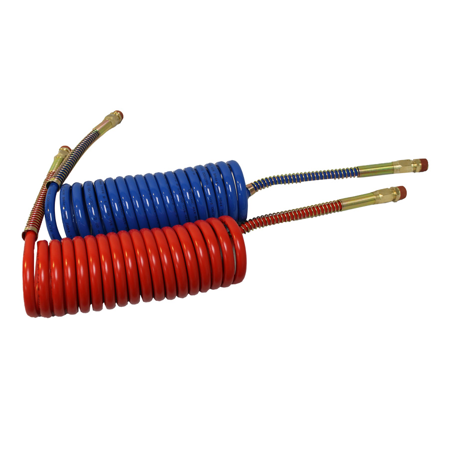 15' COILED NYLON AIR HOSE ASSEMBLY