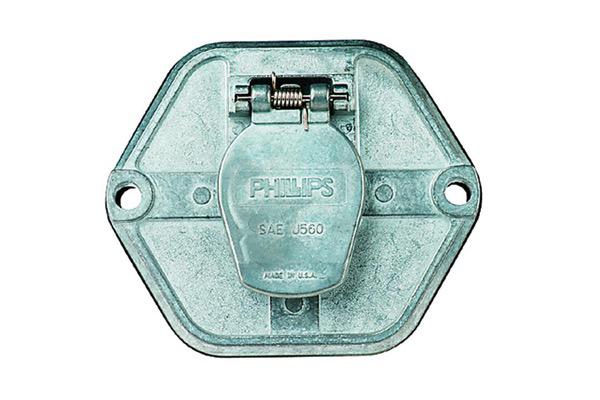 Socketbreaker - Zinc Die-Cast, 7 Pin, Ext. Barrel, with 20 Amp Circuit Breakers, Split Pin