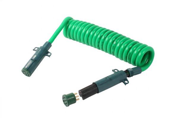 Cable Assembly - ABS PERMACOIL, Coiled, 15 Ft., 4/12, 2/10 &amp; 1/8 ga., with Zinc Die-Cast Plugs