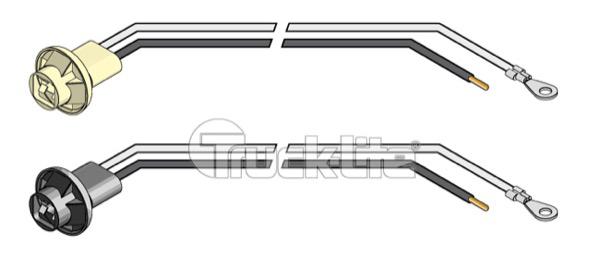 PIGTAIL FOR RECTANGULAR M/C LAMP