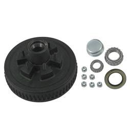 HUB &amp; DRUM ONLY, 655 USES 25580/LM67048, PAINTED, 2600LB CAPACITY, 12 X 2 DRUM, FITS DEXTER 5200LB-6000LB AXLES