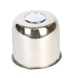 WHEEL CENTER CAP, STAINLESS STEEL, 4.90 DIAMETER W/PLUG