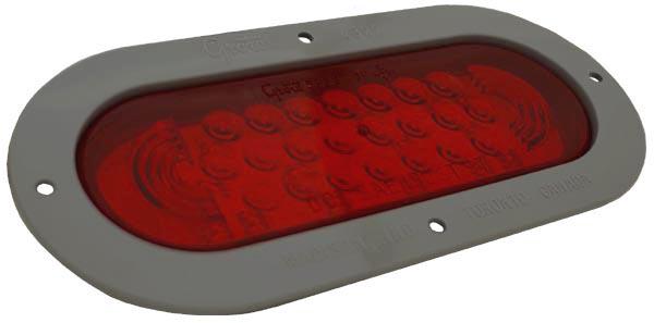 STT LAMP,RED,SUPERNOVA® LED W/GRAY FLANGE,THEFT RESISTANT