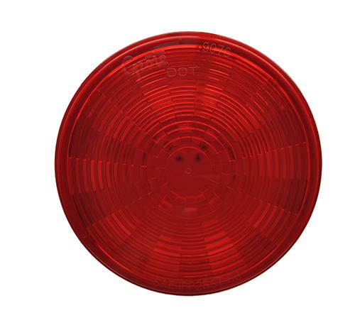STT LAMP, RED, 4&quot; ROUND, MALE PIN, 3 DIODE