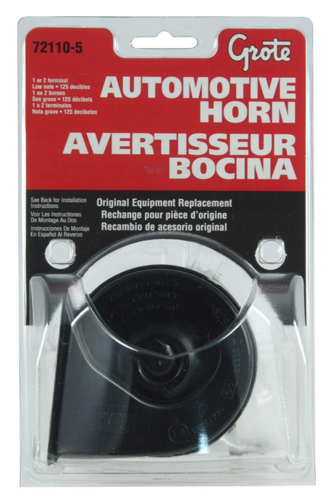 AUTOMOTIVE HORN, ELECTRIC, DOMESTIC, LOW, RETAIL PACK