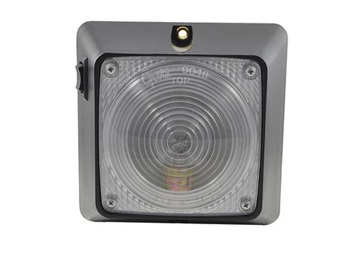 DOME/INTERIOR LAMP, CLEAR, SQUARE WITH SWITCH