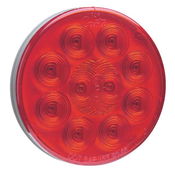 STT LAMP, 4", RED, SUPERNOVA® LED, 10 DIODE GROMMET MOUNT