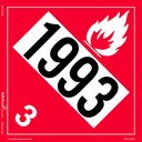HAZ-MAT FLAMMABLE 1993 PLACARD DECAL